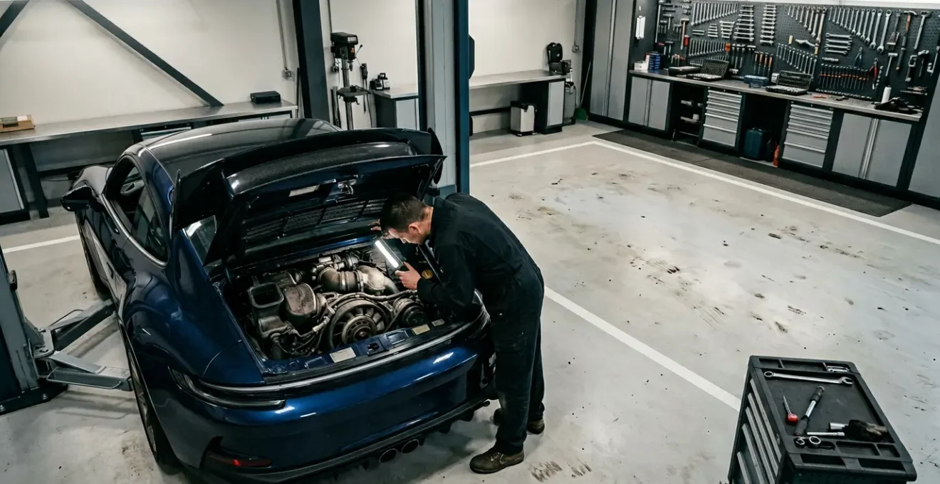 Inspection détaillée d'un compartiment moteur lors de l'achat d'une voiture d'occasion