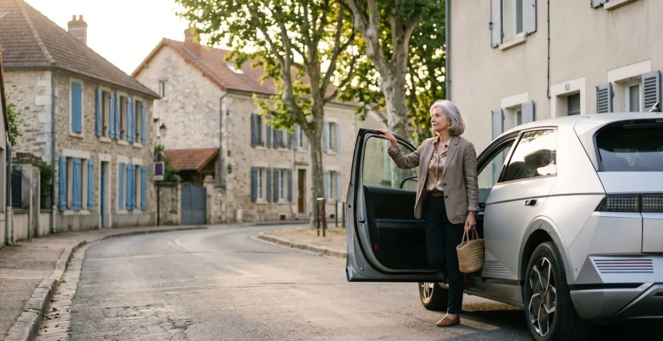 Senior montant dans un crossover avec position ergonomique optimale