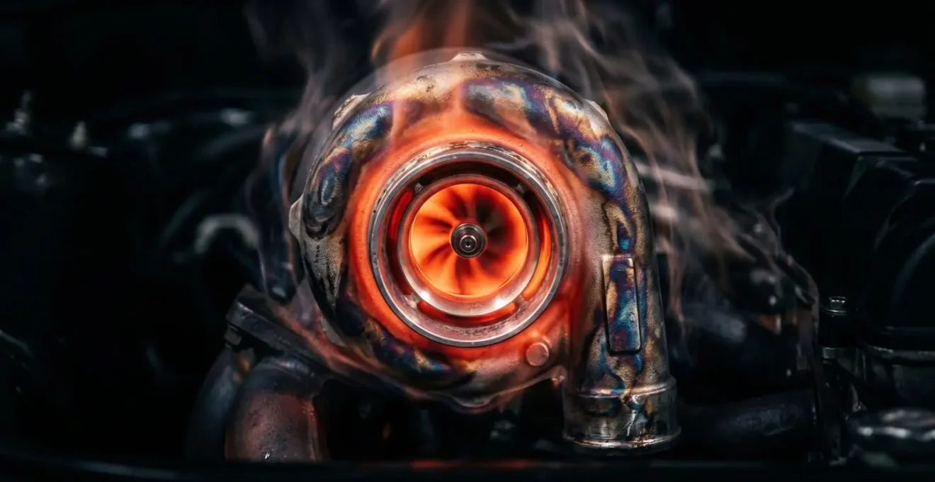 Turbocompresseur incandescent avec effet de chaleur rayonnante visible